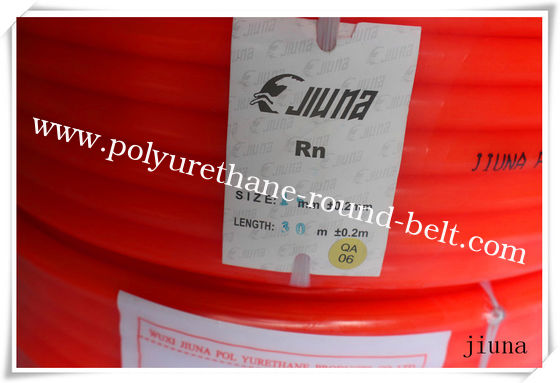 50m Per Roll Round Pu Extruded Belt Diameter 10 Mm - 16 Mm Orange