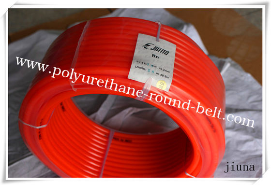 50m Per Roll Round Pu Extruded Belt Diameter 10 Mm - 16 Mm Orange