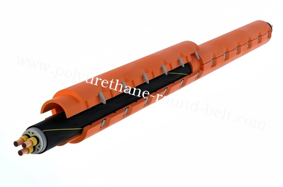 Underwater Pu Subsea Cable Protection Red Color Hydrolysis Resistant